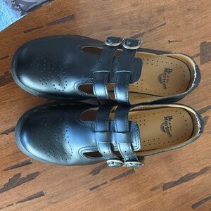 Dr. Martin Smooth Leather Mary Jane Shoes 8065